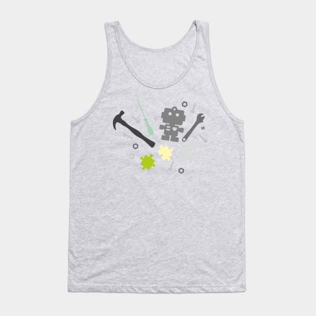 Young Engineer - fluo green Tank Top by XOOXOO